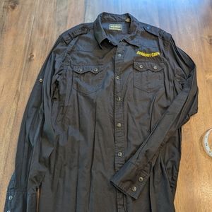 Mens L long sleeve Red Snap brand